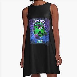 rr11 rezz Drive In At The Speedway A-Line Dress