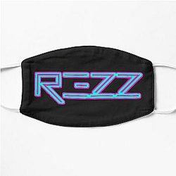 Rezz pink and blue lasers design Flat Mask