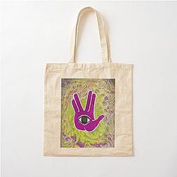 Rezz Eye Purple Cotton Tote Bag