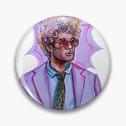 Richard Ayoade the souvenir traditional artwork Pin