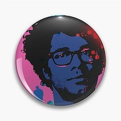 Richard Ayoade Pop Art Pin