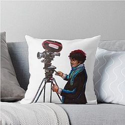 Richard Ayoade Traditional artwork Throw Pillow
