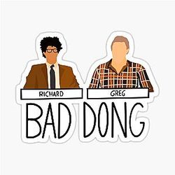 Bad, Richard Ayoade & Greg Davies Sticker