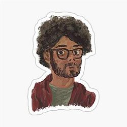 Richard Ayoade digital drawing Sticker