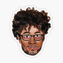 Richard Ayoade Painting a Sticker