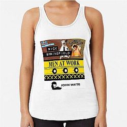 mkroskopis Rick Springfield Racerback Tank Top