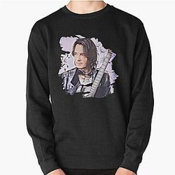 Rick Springfield Purple Music Notes Pullover Sweatshirt