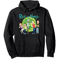 Rick & Morty Family Group Logo Pullover Hoodie