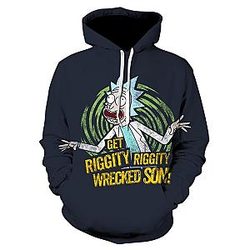 R&amp;M Super Cool 3D Hiphop Hoodie