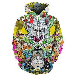 RickAMorty 3D Unisex Hoodie