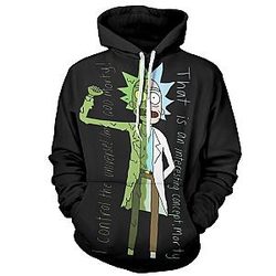 Black Rick Sanchez Unisex 3D Hoodie