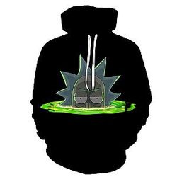 Half Face Rick Sanchez Winter Hoodie