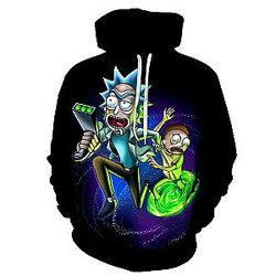 RicknMorty With Gun Hoodie