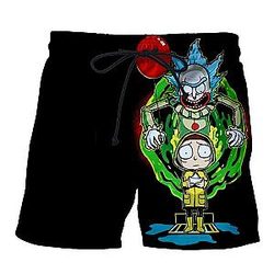 New Rick And Morty 3D Print Boardshorts