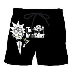 Black Rick Sanchez Boardshorts
