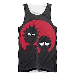 Black Rick And Morty 3D Print Tank Tops