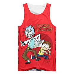 Red Anime Rick And Morty Summer Tank Tops