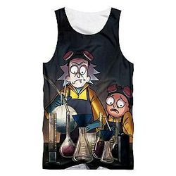 Funny Print Rick And Morty Men Tank Tops