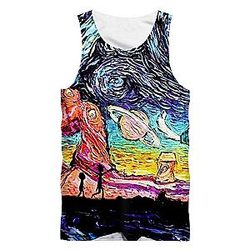 Painting Rick And Morty Man Tank Tops