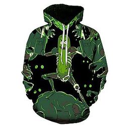 Best Seller Pickle Rick 3D Black Hoodie