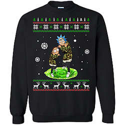 Rick And Morty Dacing In The Christmas Sweatshirt