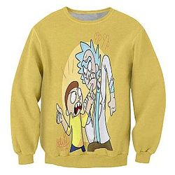 Rick And Morty Yellow Sweatshirt