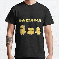 Minions Merch – Banana Funny Printed Classic T-Shirt