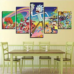Funny 5 Pieces Rick And Morty Cartoon Wallpapers