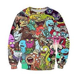 Rick And Morty Vibrant 3D Sweatshirt