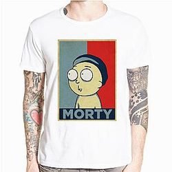 Blue &amp; Red Morty T-shirt