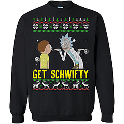 Get Schwifty Rick And Morty Christmas Sweatshirt