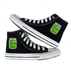 Pickle Rick In The Bottle Converse Shoes