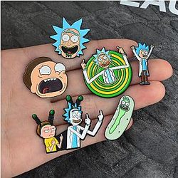 Rick and Morty Classic Cartoon Badge Buttons Brooch