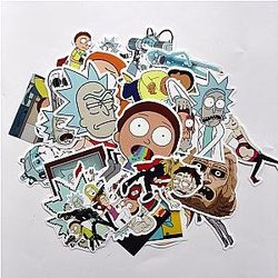 35Pcs Waterproof Rick and Morty Stickers [ Pack of 3 ]