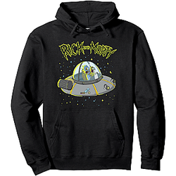 Rick and Morty Distorted Faces in Ship Pullover Hoodie