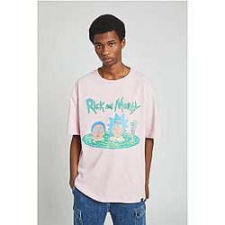 Lilac Rick and Morty illustration T-shirt
