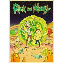Hot 2020 Rick And Morty Retro Poster