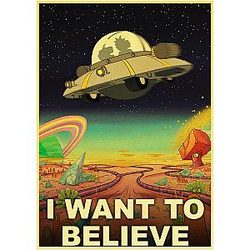 I Want To Believe Retro Poster
