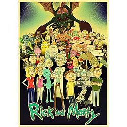 Cartoon Rick And Morty Retro Poster