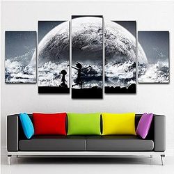 Rick And Morty Walking In The Sky Paintings Canvas Wallpapers