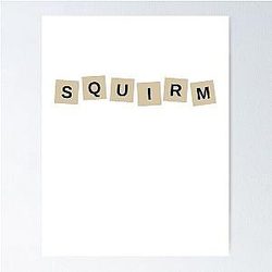 Ricky Gervais and Karl Pilkington Squirm XFM Scrabble Poster