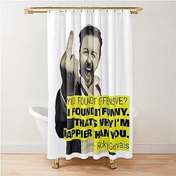 Ricky Gervais Quote I Found It Funny Shower Curtain