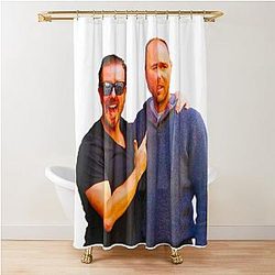 Karl Pilkington and Ricky Gervais Shower Curtain