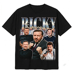 Gradient Typography Retro Bootleg LA 2005 Ricky Gervais T-Shirts