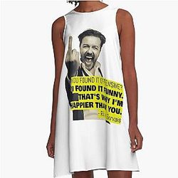 Ricky Gervais Quote You Found It Offensive I Found It Funny A Line Dress