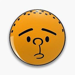 Karl Pilkington orange head from The Ricky Gervais Show on XFM pin