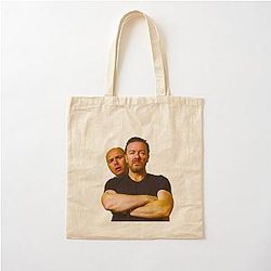 Karl Pilkington and Ricky Gervais Cotton Tote Bag