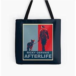 Ricky Gervais Afterlife All Over Print Tote Bag