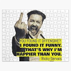 Ricky Gervais Quote You Found It Funny Jigsaw Puzzle