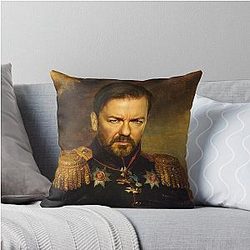Ricky Gervais Replace Face Throw Pillow